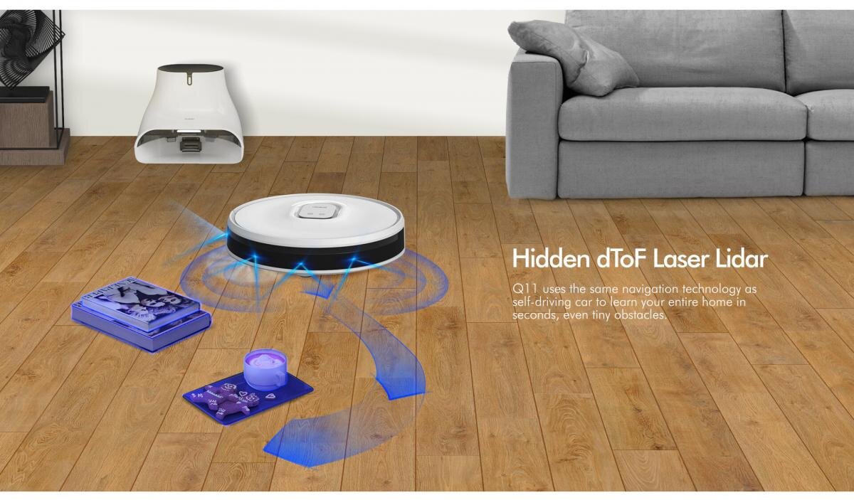 Neabot - NoMo Q11 4000Pa 機械人吸塵|拖地機械人|自行清空垃圾|全自動人工智能|dToF 激光雷達