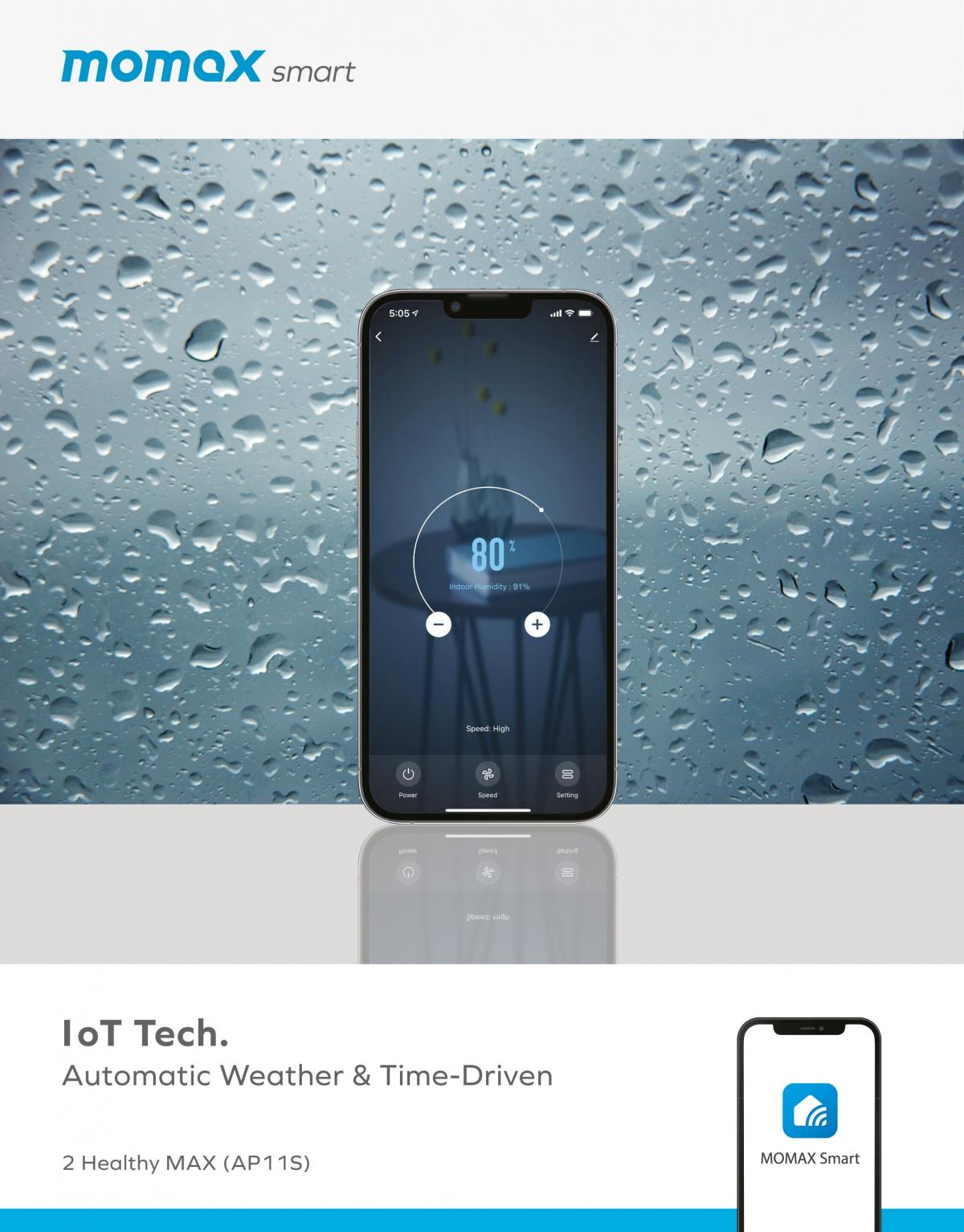 MOMAX - AP11 Smart Air Purifying Dehumidifier