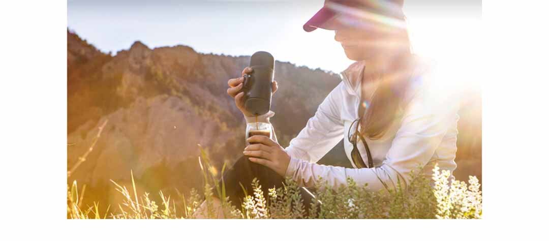 WACACO - Nanopresso portable espresso machine | Pump extraction type | Manual espresso | Hand-pour coffee | Hand-pressed coffee - Black