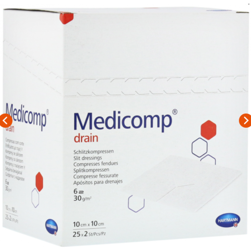 Tube with gauze (sterile pack) Medicomp drain