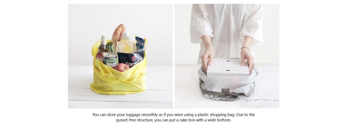 Shupatto - Compact Bag Drop 極速摺疊收納袋 (M SIze)|Marna|購物袋|環保袋|快速收納|口袋包 - Eucalyptus (桉樹綠)