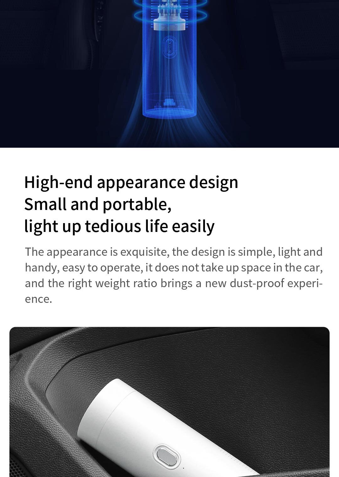 Lydsto - H2 Handy Cordless Vacuum Cleaner|Handheld Vacuum Cleaner|16000Pa|Small|Car Vacuum Cleaner