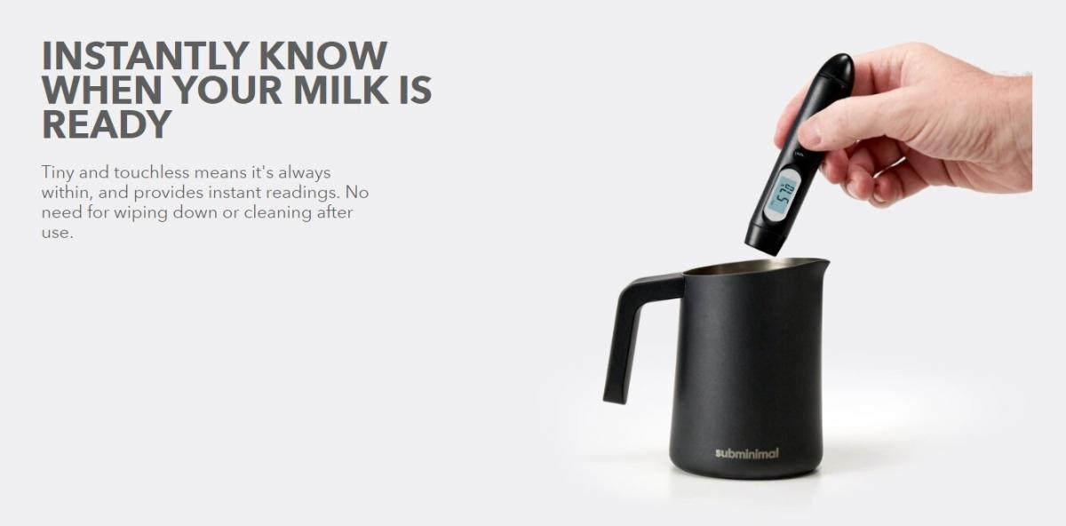 Subminimal - Contactless Thermometer Micro infrared thermometer|Contact-free thermometer|Special thermometer for coffee latte art