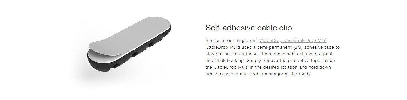 Bluelounge - CableDrop Multi Multi-Slot Cable Organizer - Vivid Color (Pack of 2)