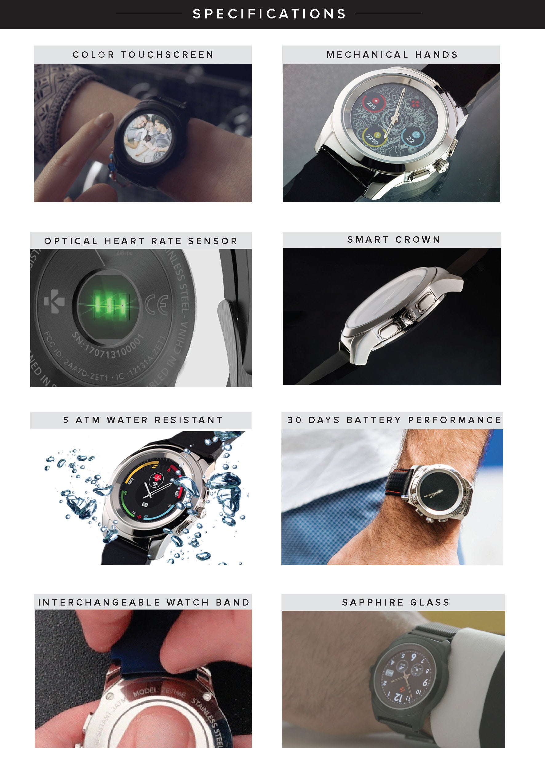 MyKronoz - ZeTime Premium - Brushed Pink Gold/Brown Vintage Leather (44mm)