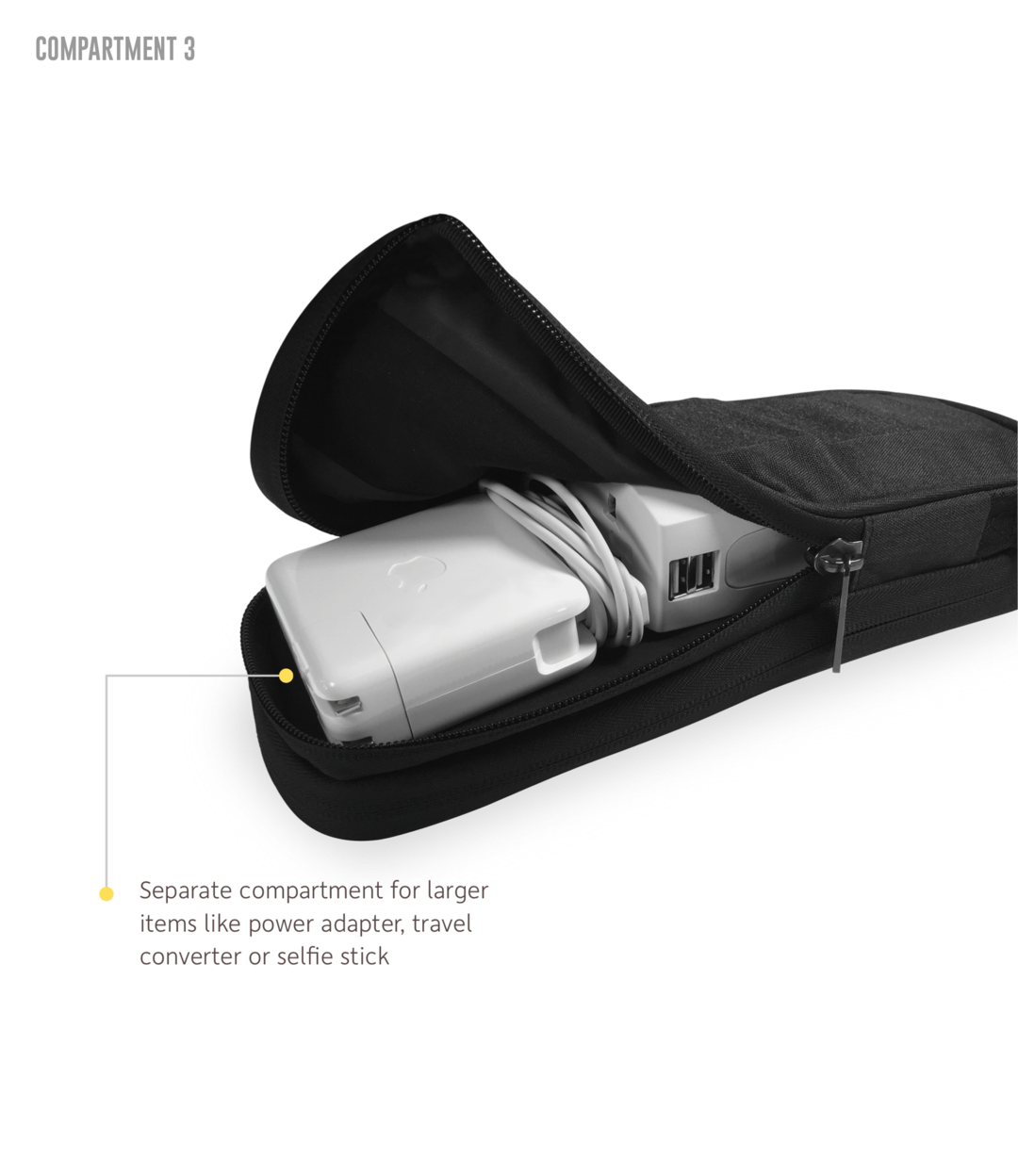 Side by Side - The Power Packer Travel Small Items Storage Bag - Bordeaux