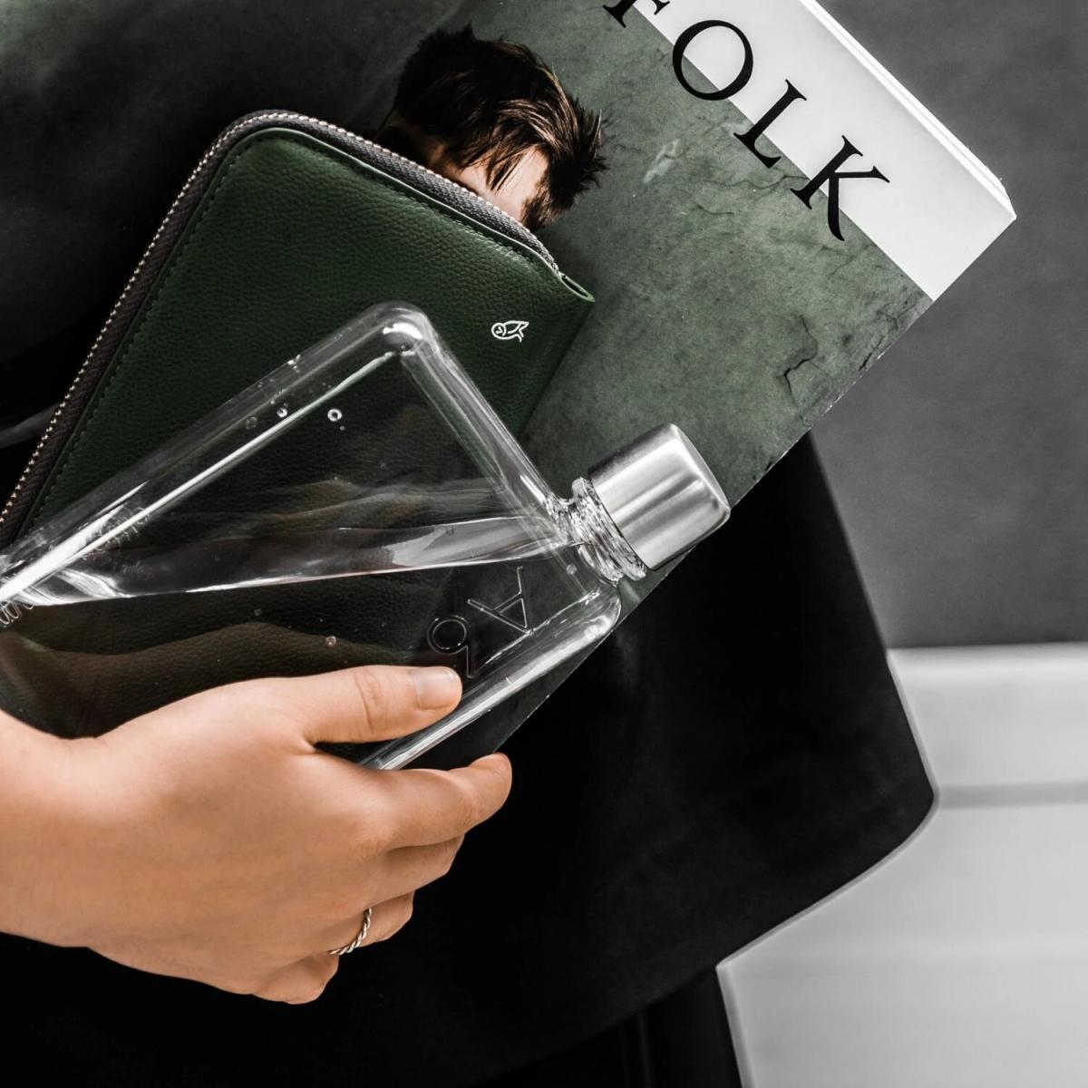 Memobottle - A6 memobottle 超薄環保水瓶|375ml|13oz|膠水樽|扁水樽|水壺|不含BPA|方便收納