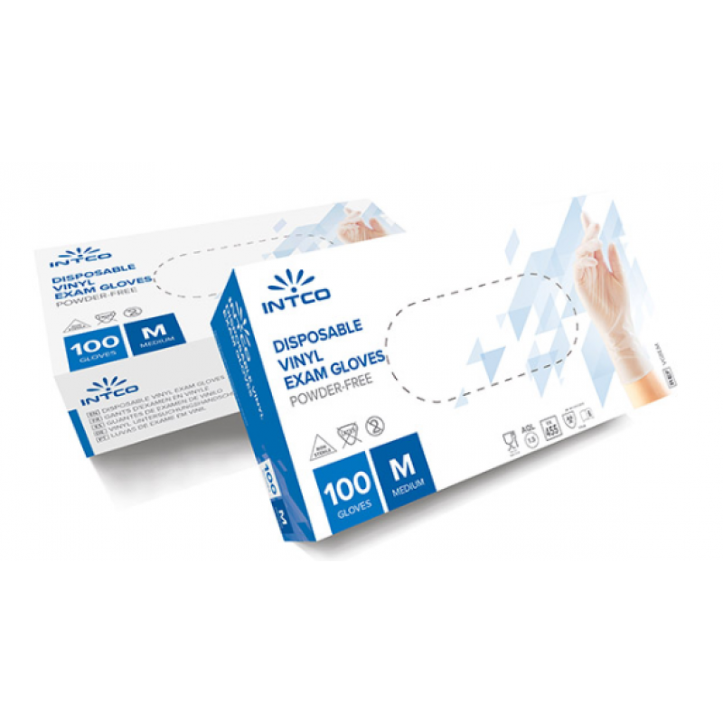 INTCO Vinyl Translucent Powder-Free Gloves Disposable Vinyl Exam Gloves