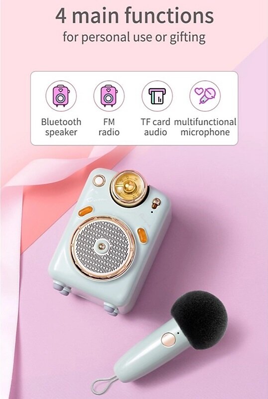 DIVOOM - Fairy-OK 迷你多功能便攜卡拉OK藍牙喇叭套裝|K歌神器|唱K|收音機