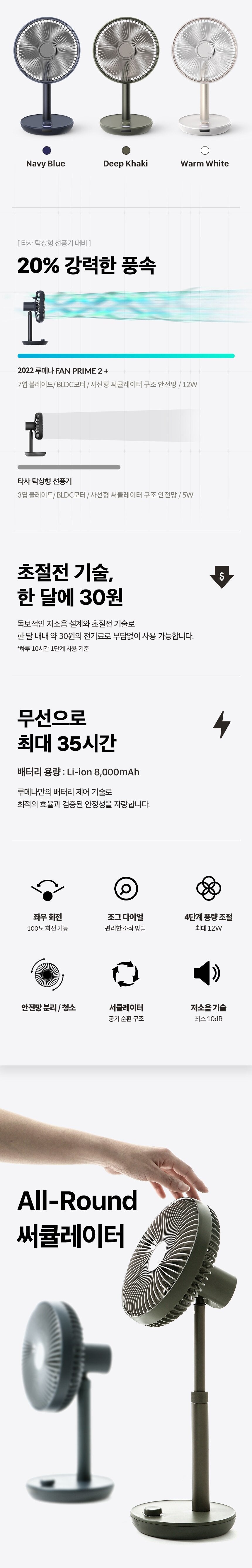 Lumena - N9 FAN PRIME2 PLUS 無線伸縮座檯風扇|Prime 2+|座枱|搖頭|吊扇|掛勾