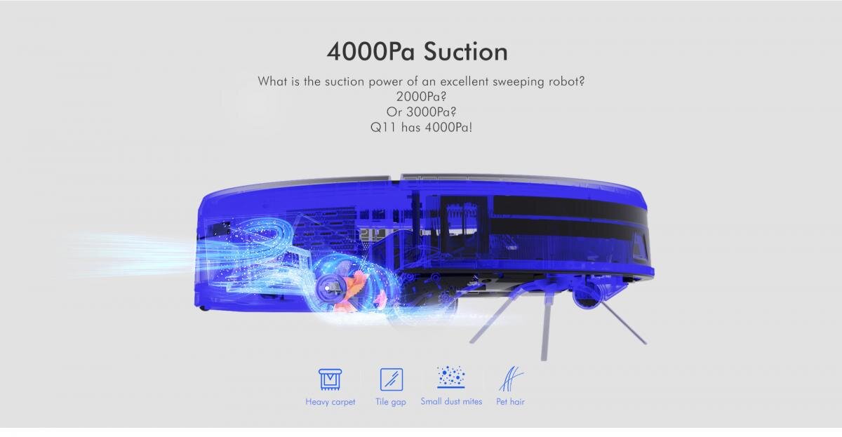 Neabot - NoMo Q11 4000Pa 機械人吸塵|拖地機械人|自行清空垃圾|全自動人工智能|dToF 激光雷達