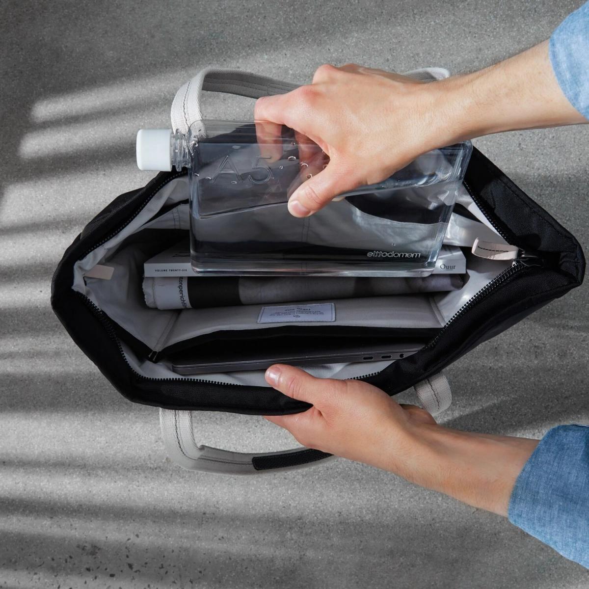 Memobottle - A5 memobottle ultra-thin environmentally friendly water bottle|750ml|25oz|glue bottle|flat water bottle|kettle|BPA-free|convenient storage