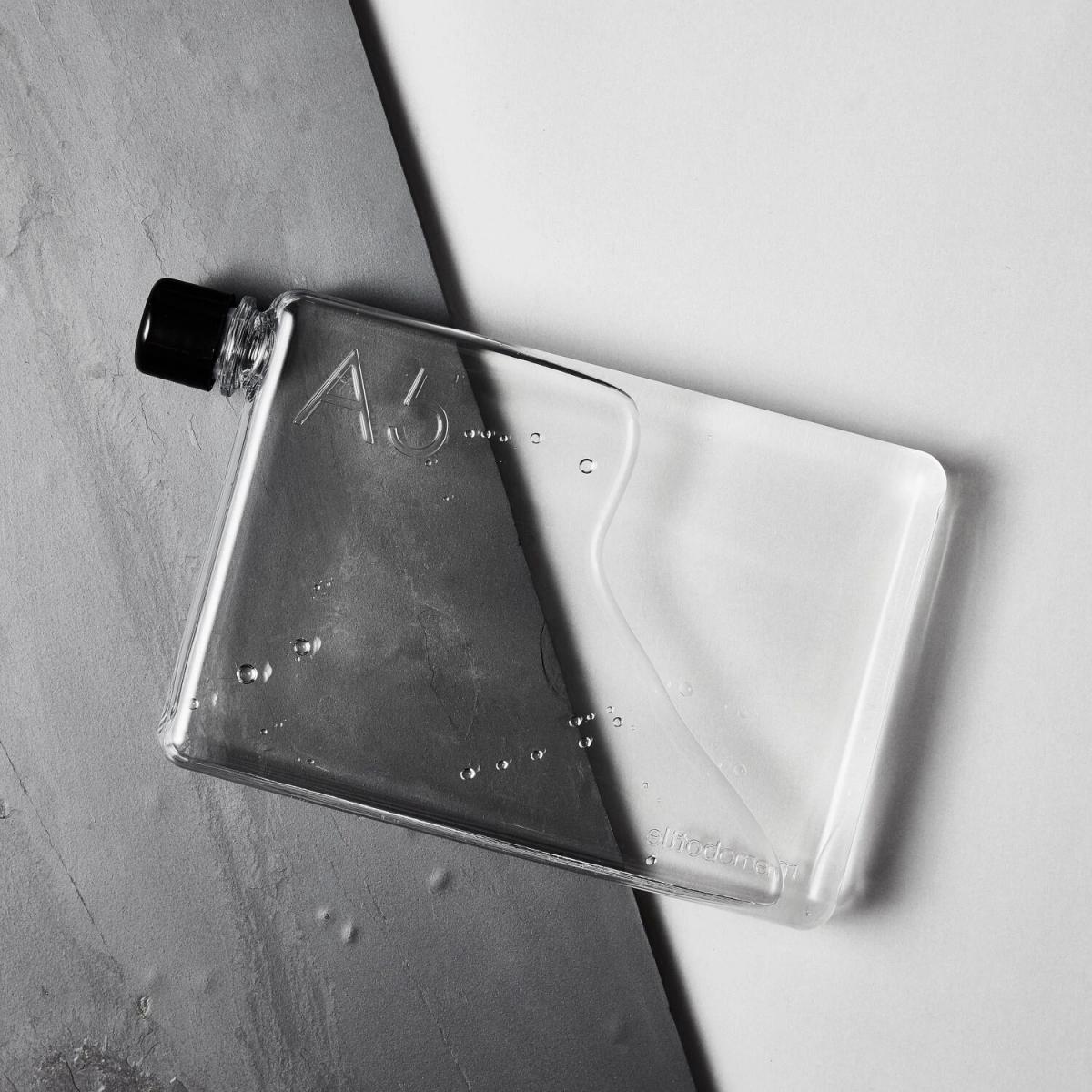 Memobottle - A5 memobottle ultra-thin environmentally friendly water bottle|750ml|25oz|glue bottle|flat water bottle|kettle|BPA-free|convenient storage