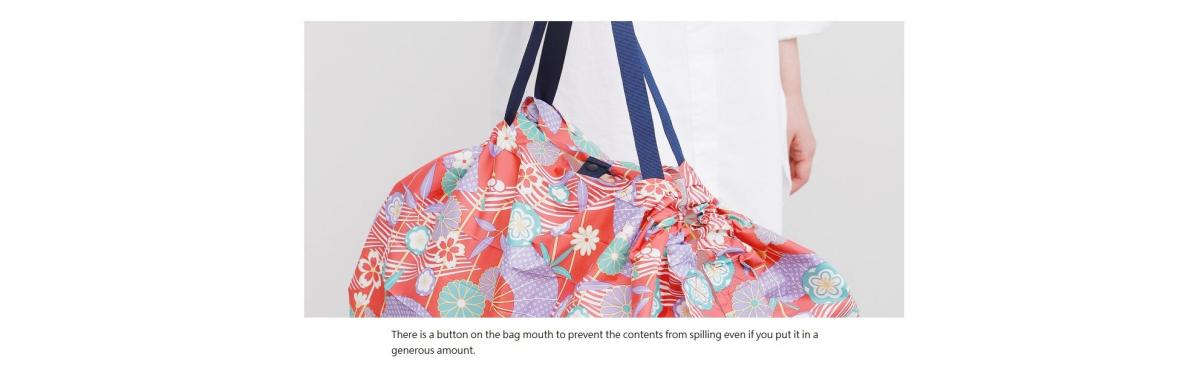 Shupatto - Compact Bag 和柄系列 極速摺疊收納袋 (L SIze)|Marna|購物袋|環保袋|快速收納|口袋包 - ASANOHA
