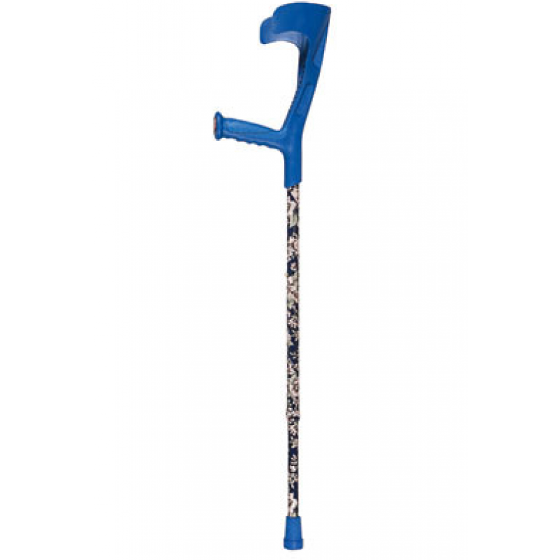 Aidapt Adjustable Armpit Crutches Adjustable Forearm Crutches w/Patterns (Blue)