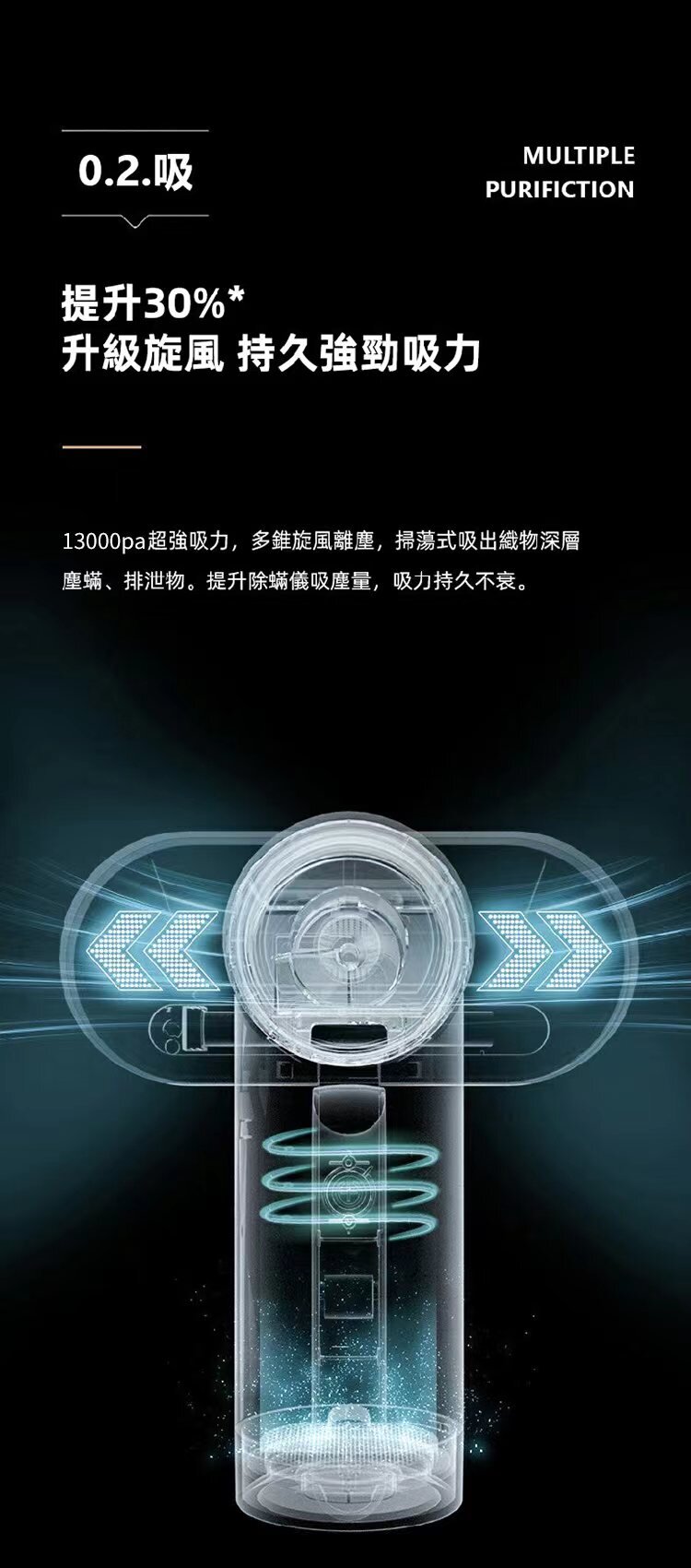 Airbot - 13000Pa dust mite suction electric vacuum cleaner CM900