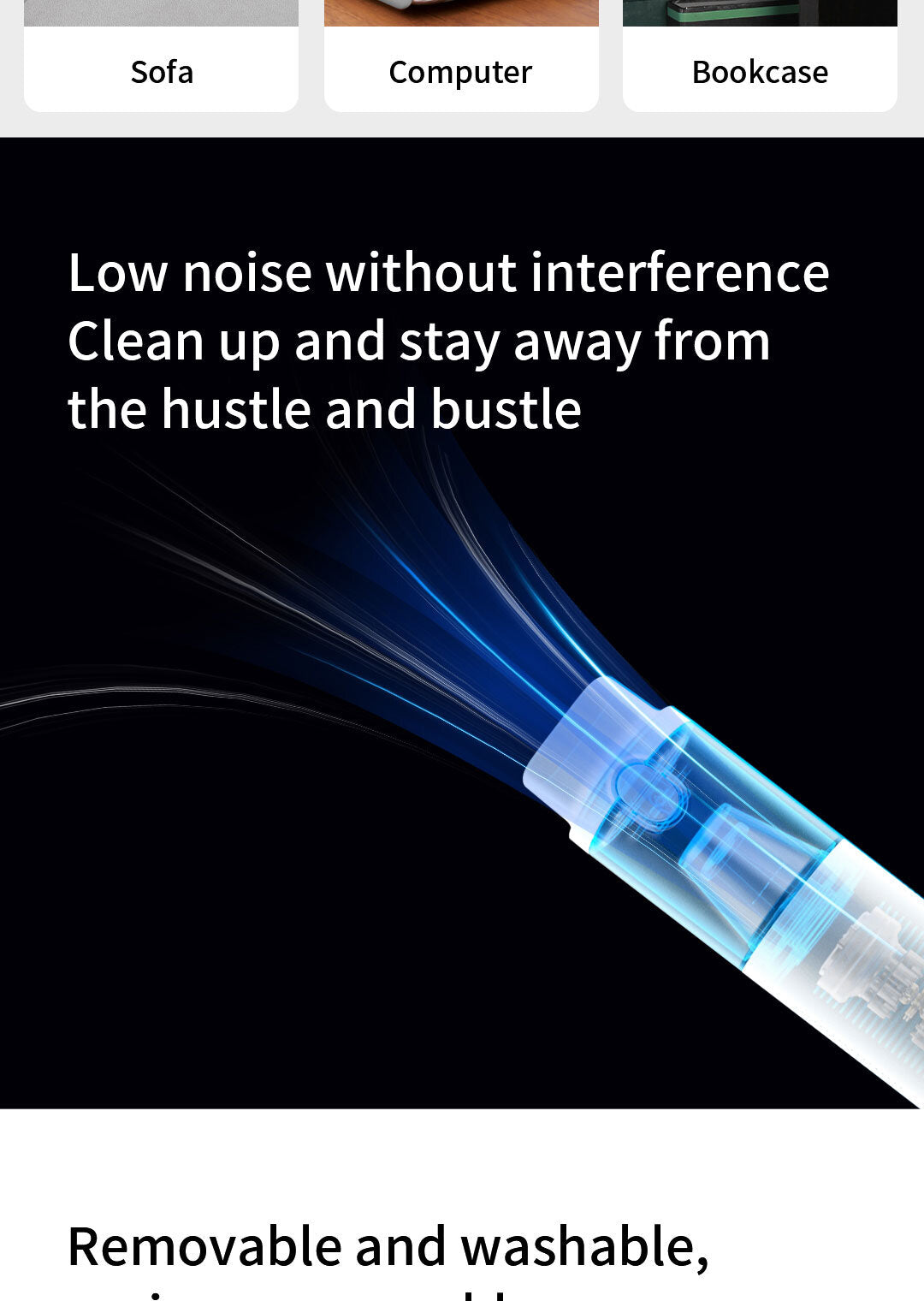 Lydsto - H2 Handy Cordless Vacuum Cleaner|Handheld Vacuum Cleaner|16000Pa|Small|Car Vacuum Cleaner