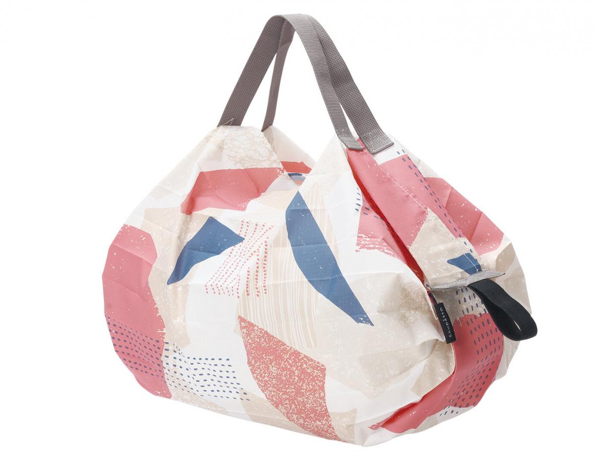 Shupatto - Compact Bag Extremely fast folding storage bag (S SIze)|Marna|Shopping bag|Eco-friendly bag|Quick storage|Pocket bag-SEN (Stripe)