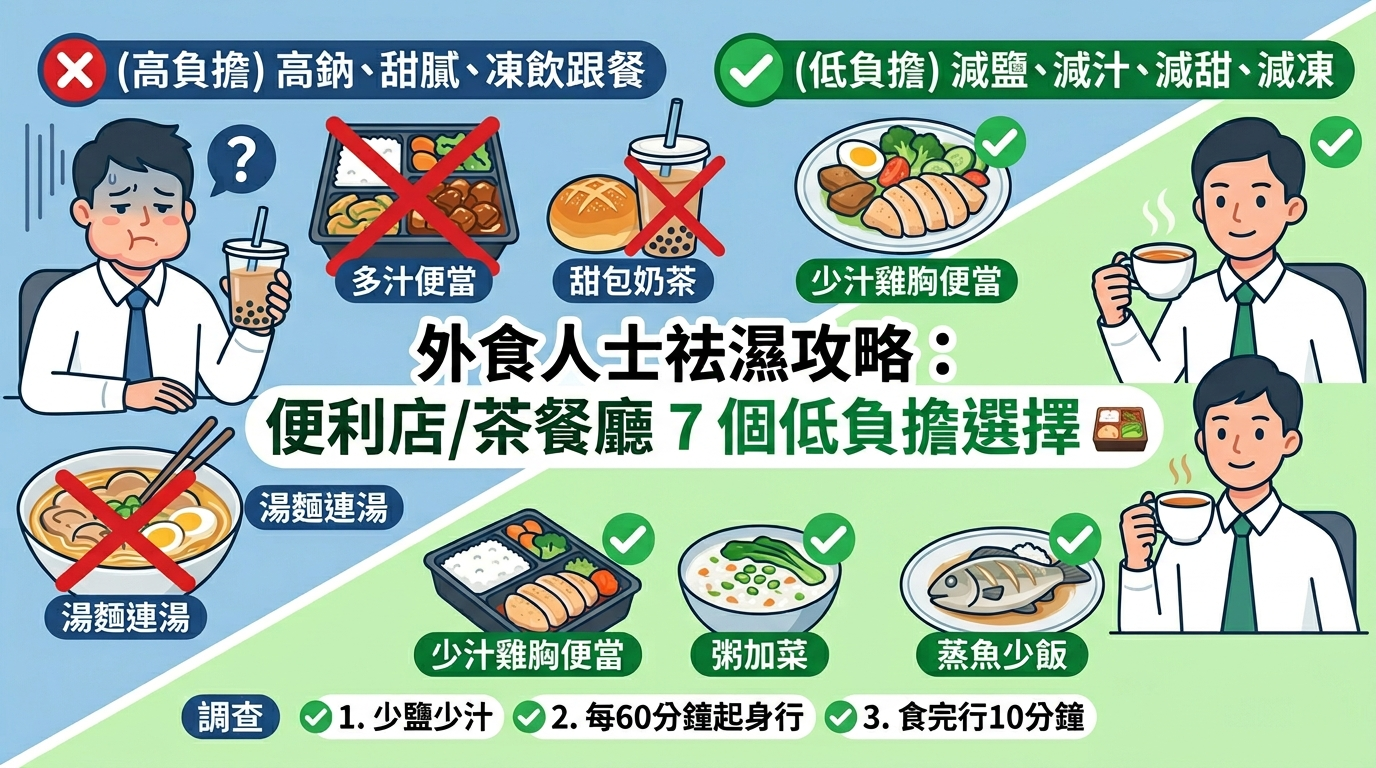 外食人士祛濕點食：便利店/茶餐廳 7 個低負擔選擇 🍱