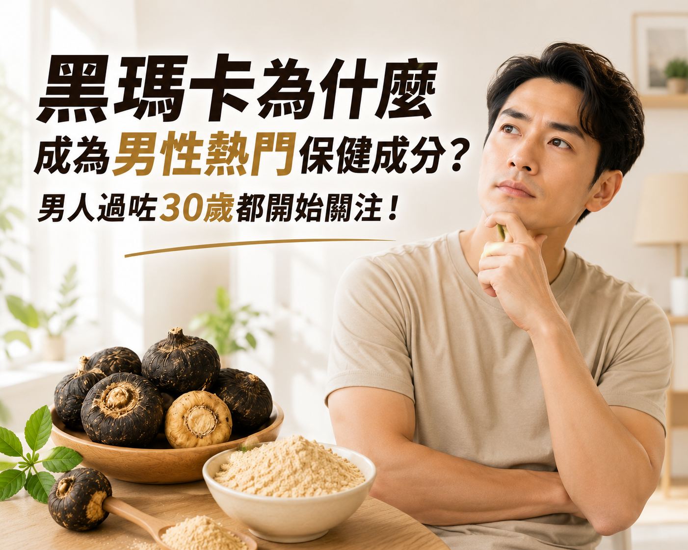 黑瑪卡為什麼成為男性熱門保健成分？男人過咗30歲都開始關注！