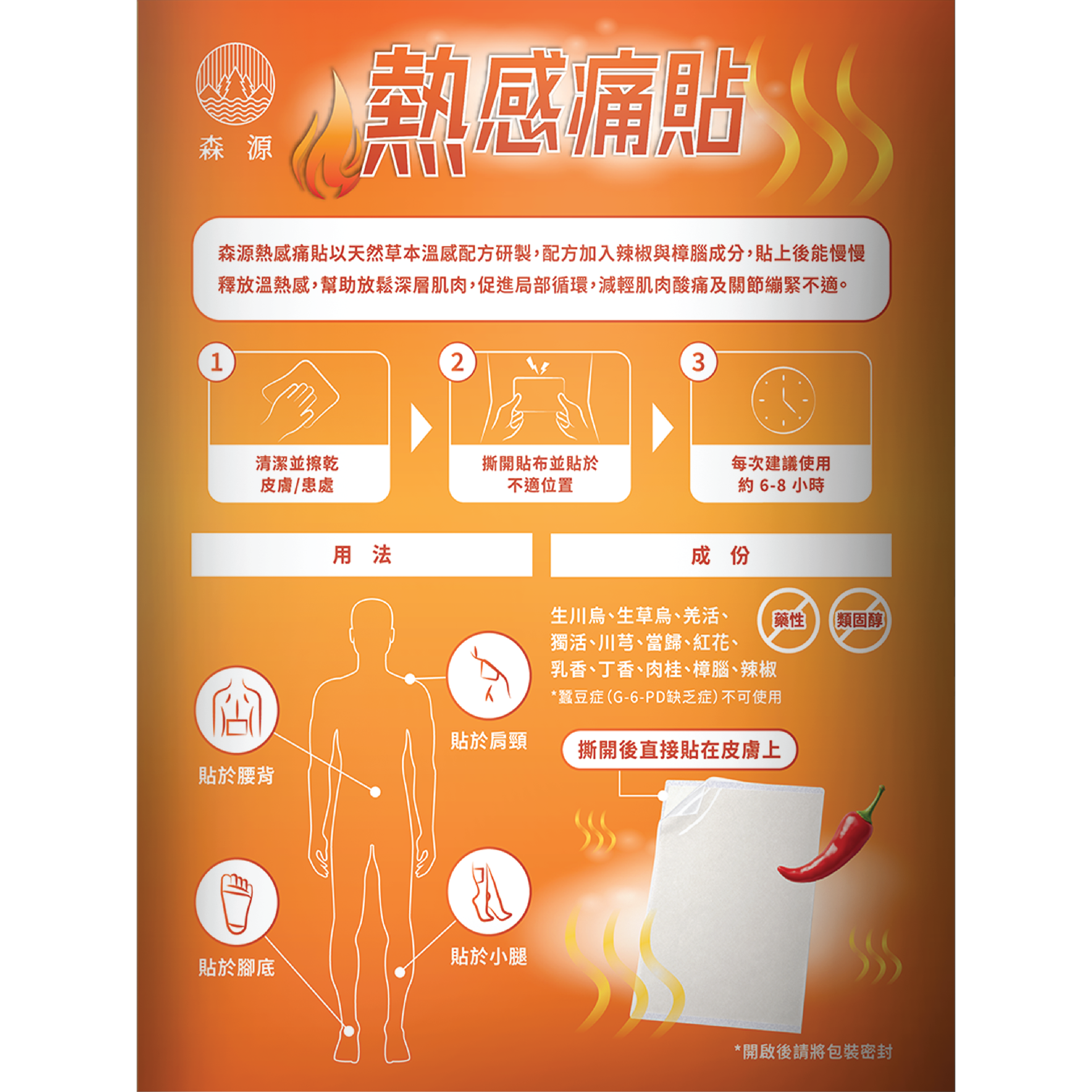 森源 熱感痛貼