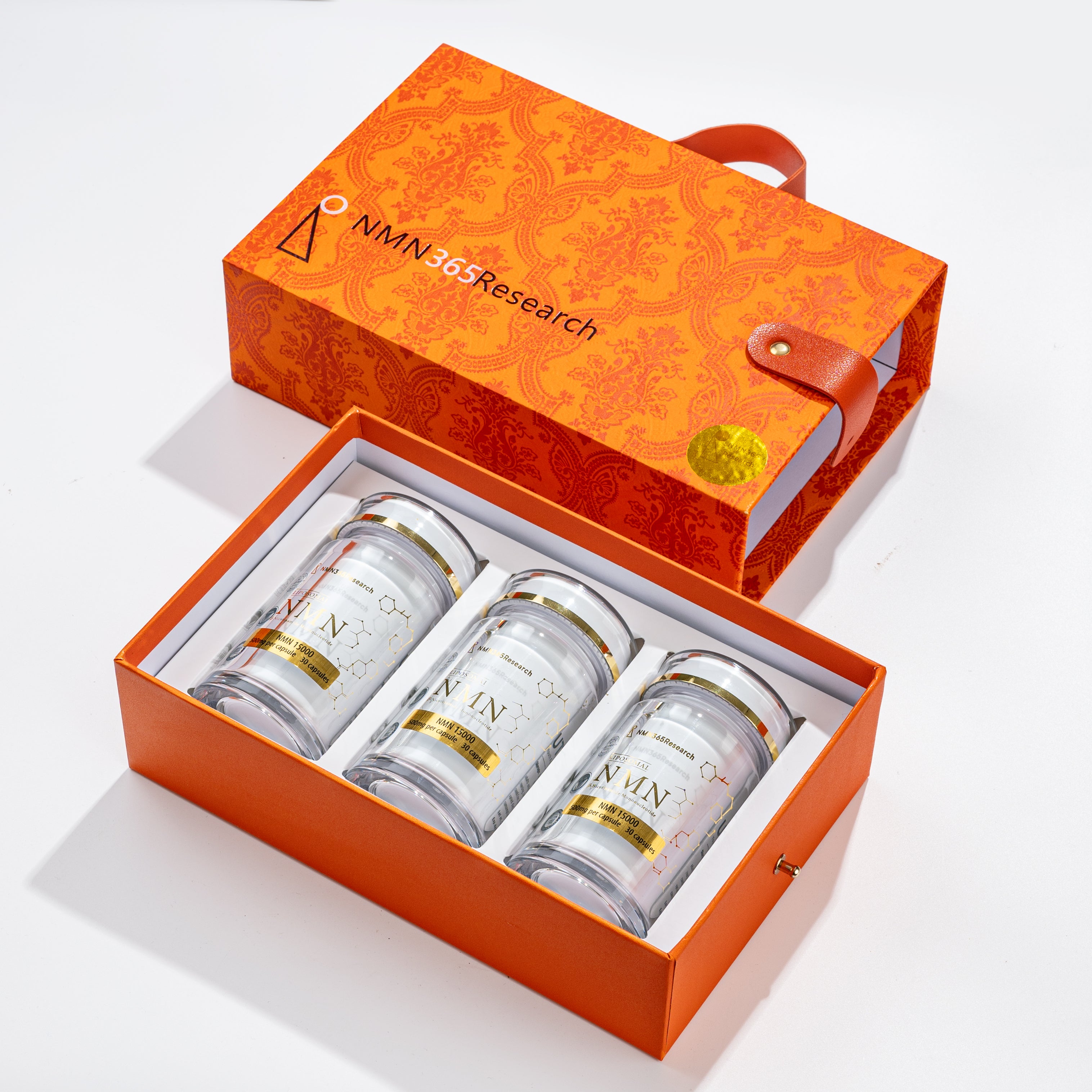 NMN365Research USA 45000 Orange Box (Gift Pack 15000 x 3 bottles)
