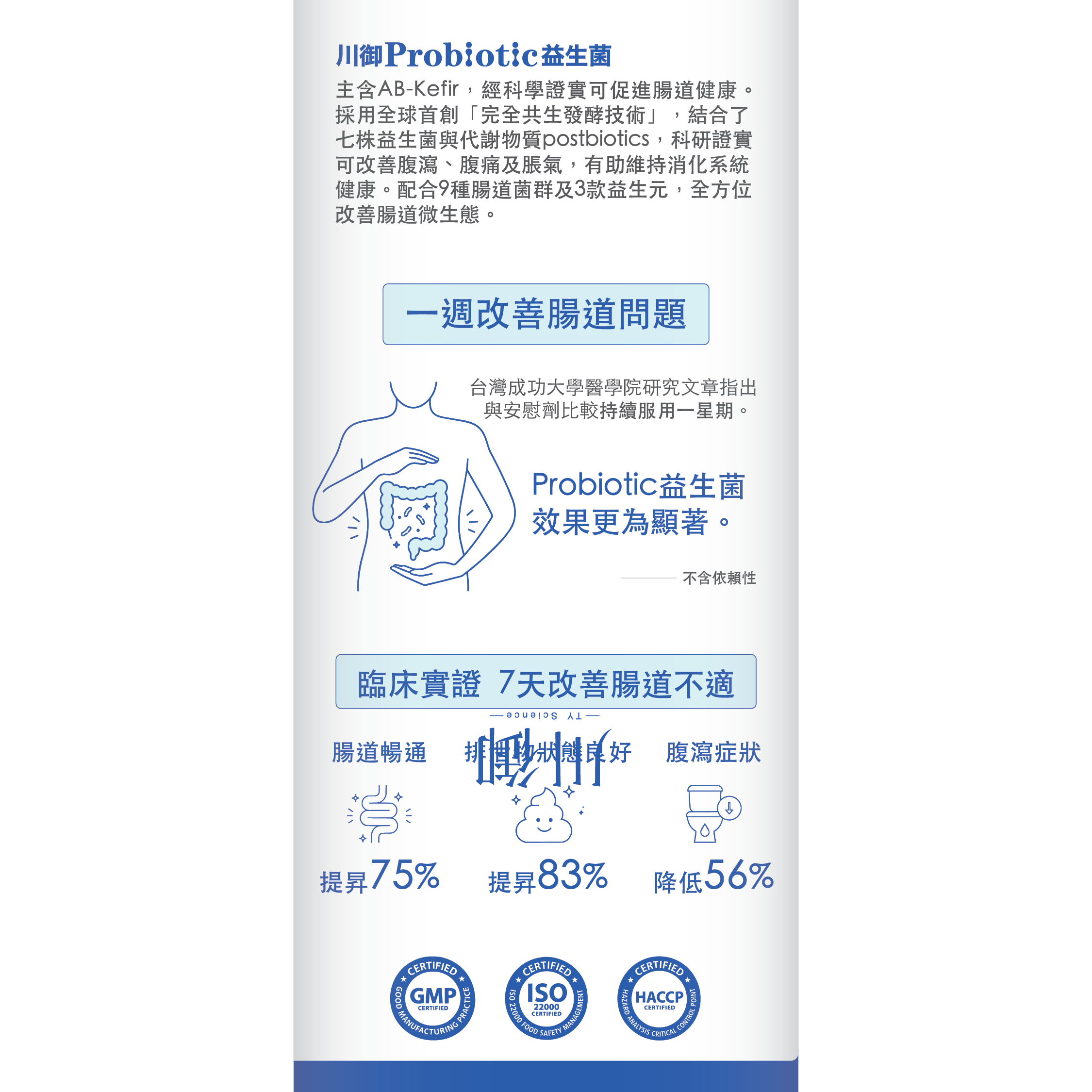 川御 Probiotics 益生菌 30 粒膠囊裝