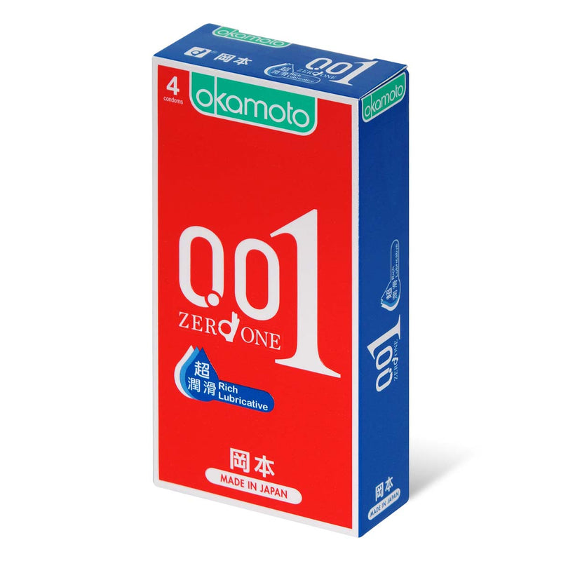 Hong Kong Version Okamoto 0.01 Super Lubricant Ultra Thin Condom (4 Pieces)