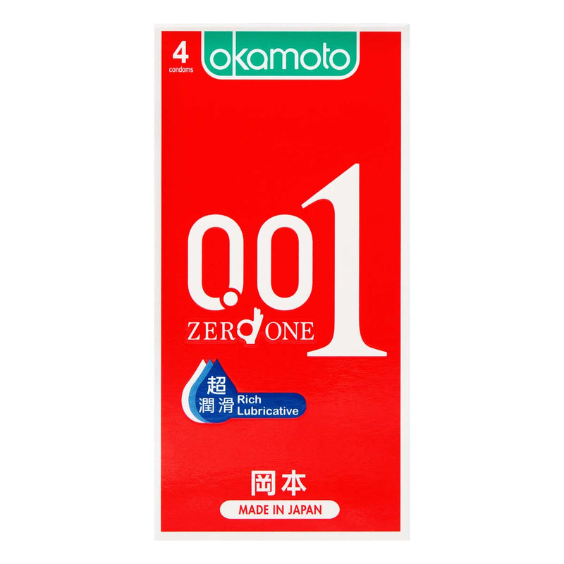 Hong Kong Version Okamoto 0.01 Super Lubricant Ultra Thin Condom (4 Pieces)