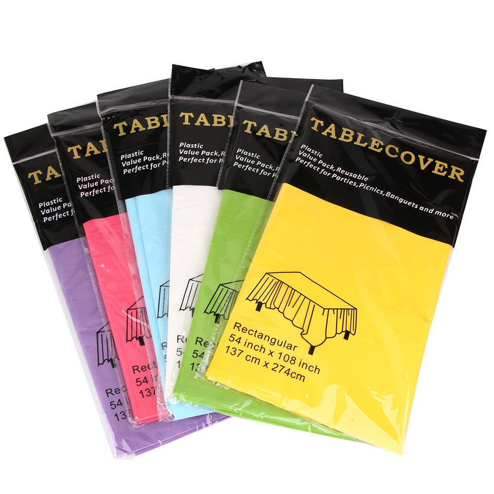 Portable Disposable Waterproof Tablecloth Two-Pack (Individually Wrapped) (137 × 274cm)