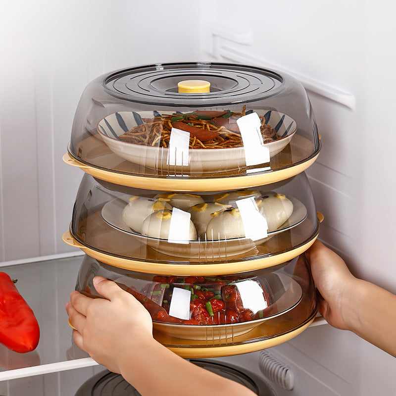 Multi-layer superimposed multi-functional insect-proof and dust-proof transparent insulation cover (1) food cover vegetable cover food cover