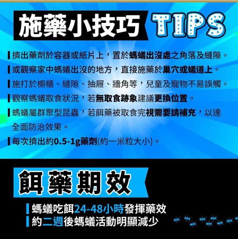 [台灣原裝行貨] 台灣終絕蟻家 輕鬆點 螞蟻絕 (5g)
