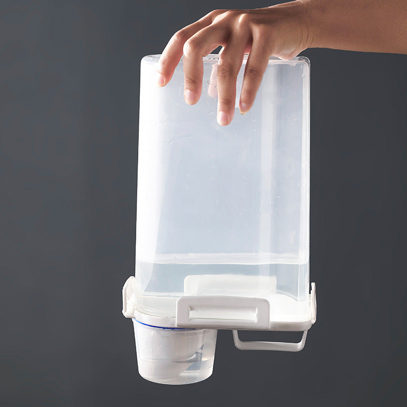 Kitchen storage transparent whole grains moisture-proof sealed tank (grey/ 2.5L) plastic storage box storage tank rice bucket whole grains tank