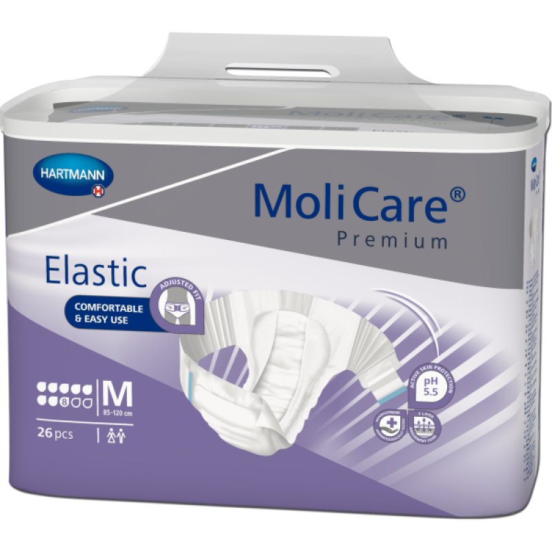 Molicare Comfort Extra  Super( Elastic Super M ) (26pcs) 彈性金裝夜用加強版成人紙尿片(中碼)(26片裝)