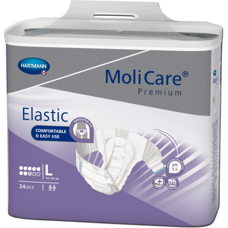 Molicare Comfort Extra Super( Elastic Super L ) (24pcs) 彈性金裝夜用加強版成人紙尿片(大碼)(24片裝)