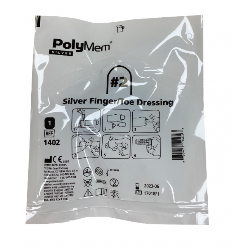 PolyMem Silver multifunctional finger dressing (with silver)