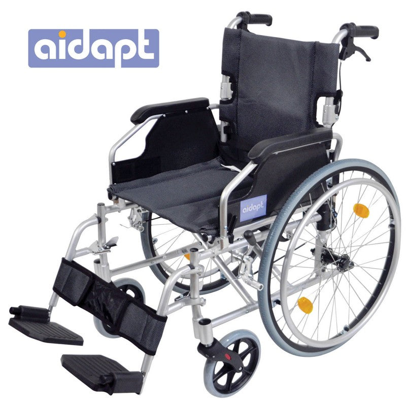 Aidapt Deluxe Lightweight Self Propelled Aluminum Wheelchair (silver sliver)