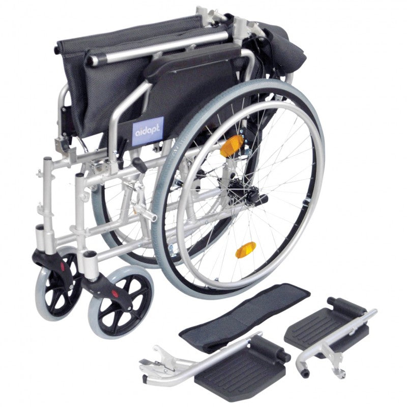 Aidapt Deluxe Lightweight Self Propelled Aluminum Wheelchair (silver sliver)