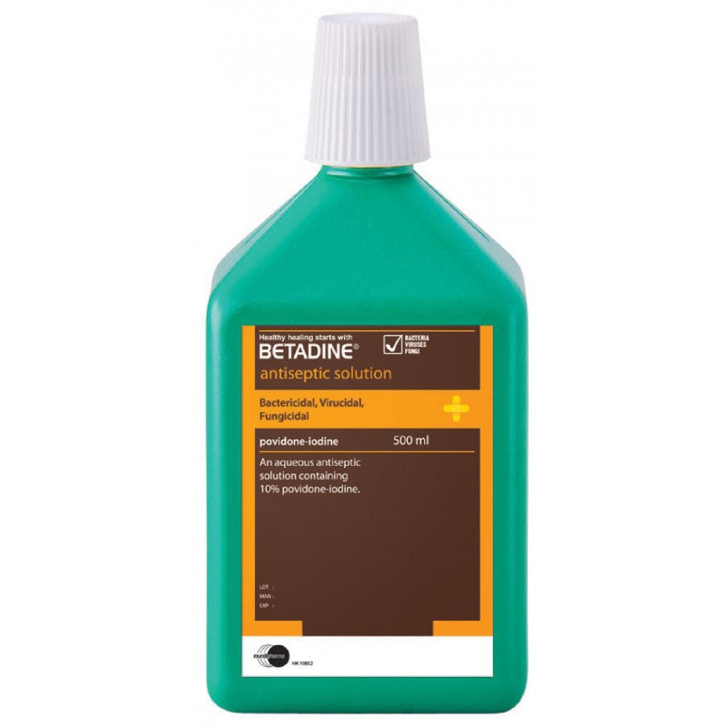 BETADINE® 必妥碘® 10% PVP-I 殺菌藥液 Antiseptic Solution (500ml)