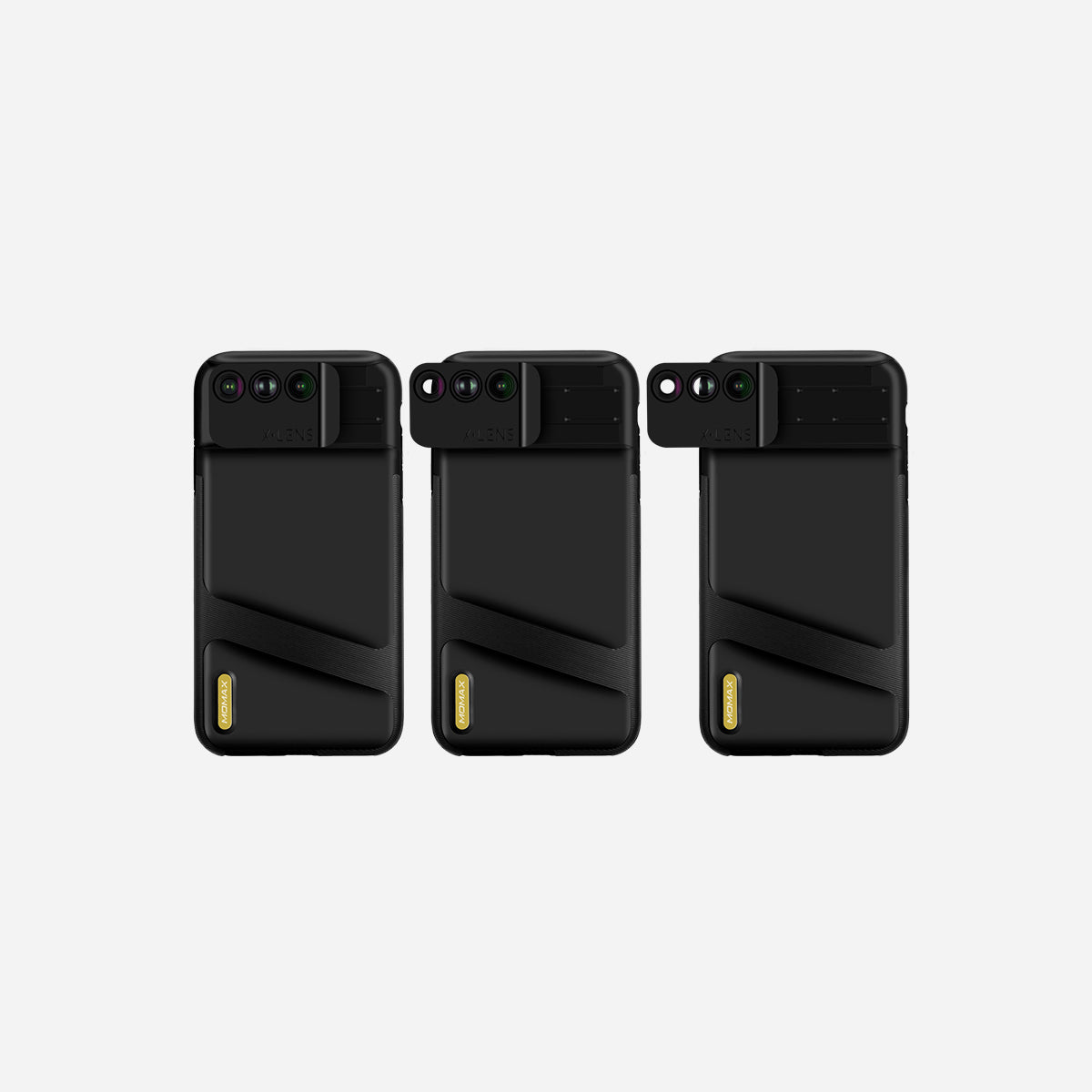 MOMAX - iPhone XR 3-in-1 Lens Combination Case - Black [Licensed in Hong Kong]