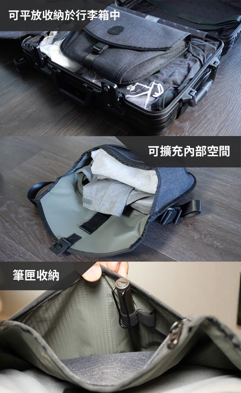 Australia ALPAKA - ALPHA Messenger multifunctional anti-theft cross-shoulder messenger bag - black