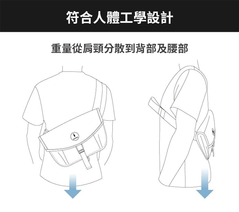 Australia ALPAKA - ALPHA Messenger multifunctional anti-theft cross-shoulder messenger bag - black