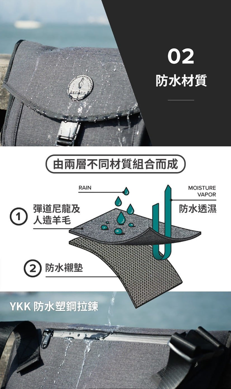 澳洲 ALPAKA - ALPHA Messenger 多功能防盜斜肩郵差包 - 灰色