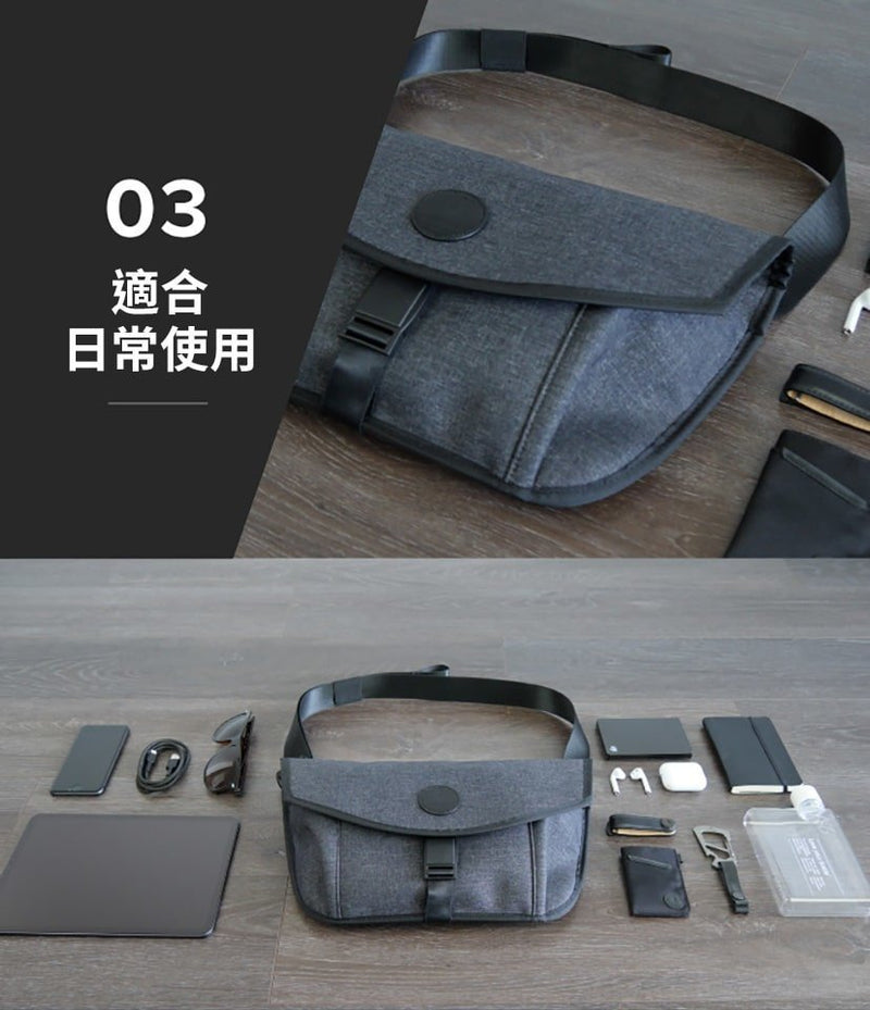 澳洲 ALPAKA - ALPHA Messenger 多功能防盜斜肩郵差包 - 灰色