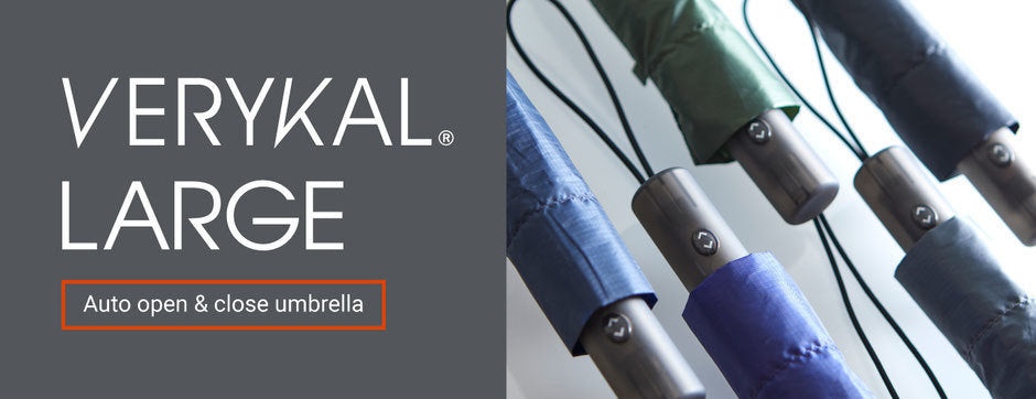 Amvel - VERYKAL LARGE (60cm) Super Light One-touch Automatic Folding Umbrella - Black