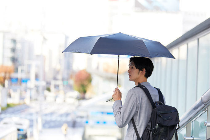 Amvel - VERYKAL LARGE (60cm) Ultra-Light One-touch Automatic Folding Umbrella - Navy Blue