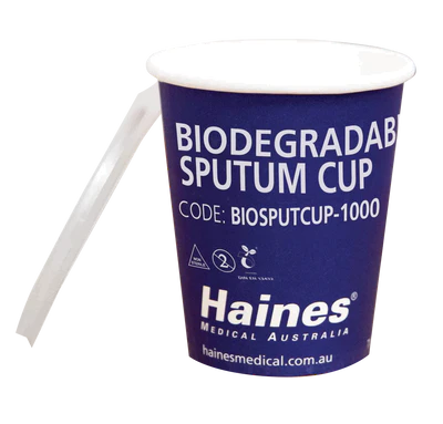 Biodegradable Sputum Cup with Optional Lid