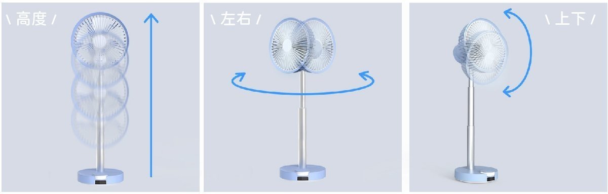 Bluefeel - South Korea BLUEFEEL Barset 4D Wireless Shaking Fan - White [Licensed in Hong Kong]