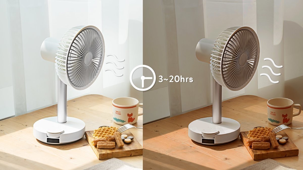 Bluefeel - South Korea BLUEFEEL Barset 4D Wireless Shaking Fan - White [Licensed in Hong Kong]