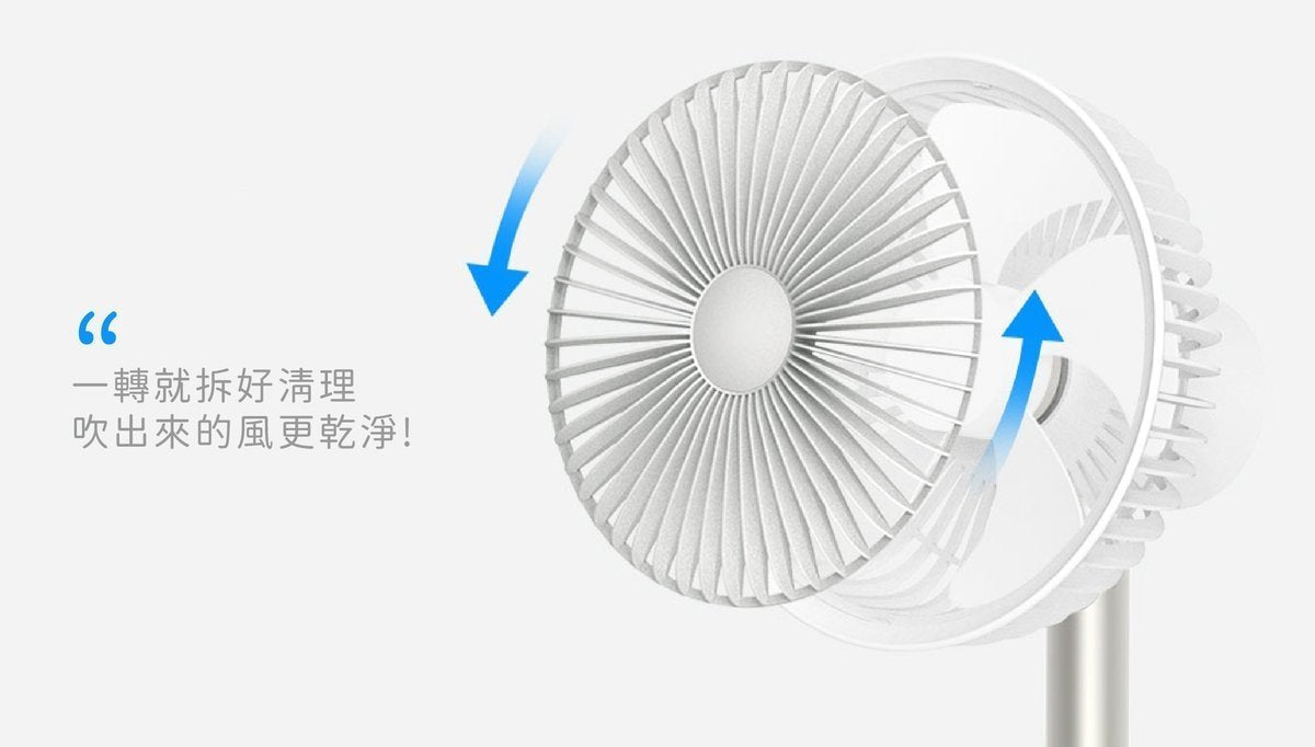 Bluefeel - South Korea BLUEFEEL Barset 4D Wireless Shaking Fan - White [Licensed in Hong Kong]